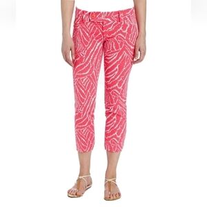 Lilly Pulitzer Luxury Capri Pants 4 Pink Style # 49057